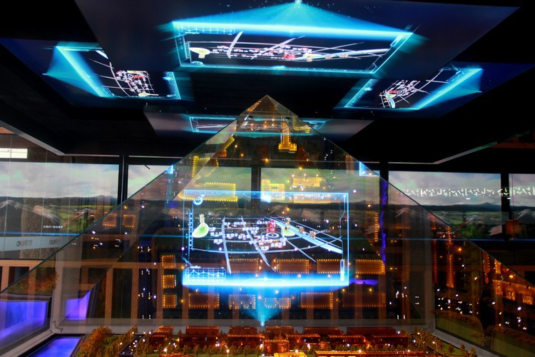 利用全息投影沙盤進行房地產開發插圖