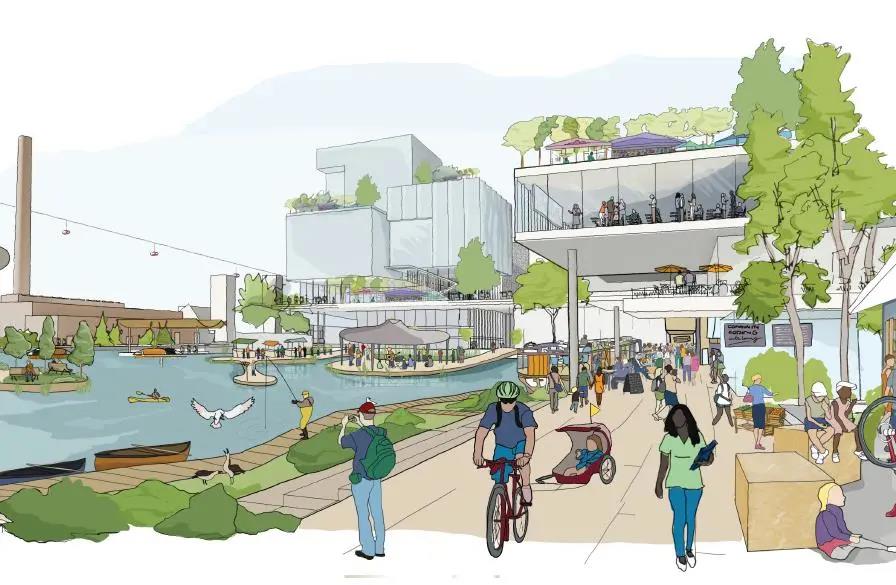 未來社區，未來城市的理想生活圖鑒插圖